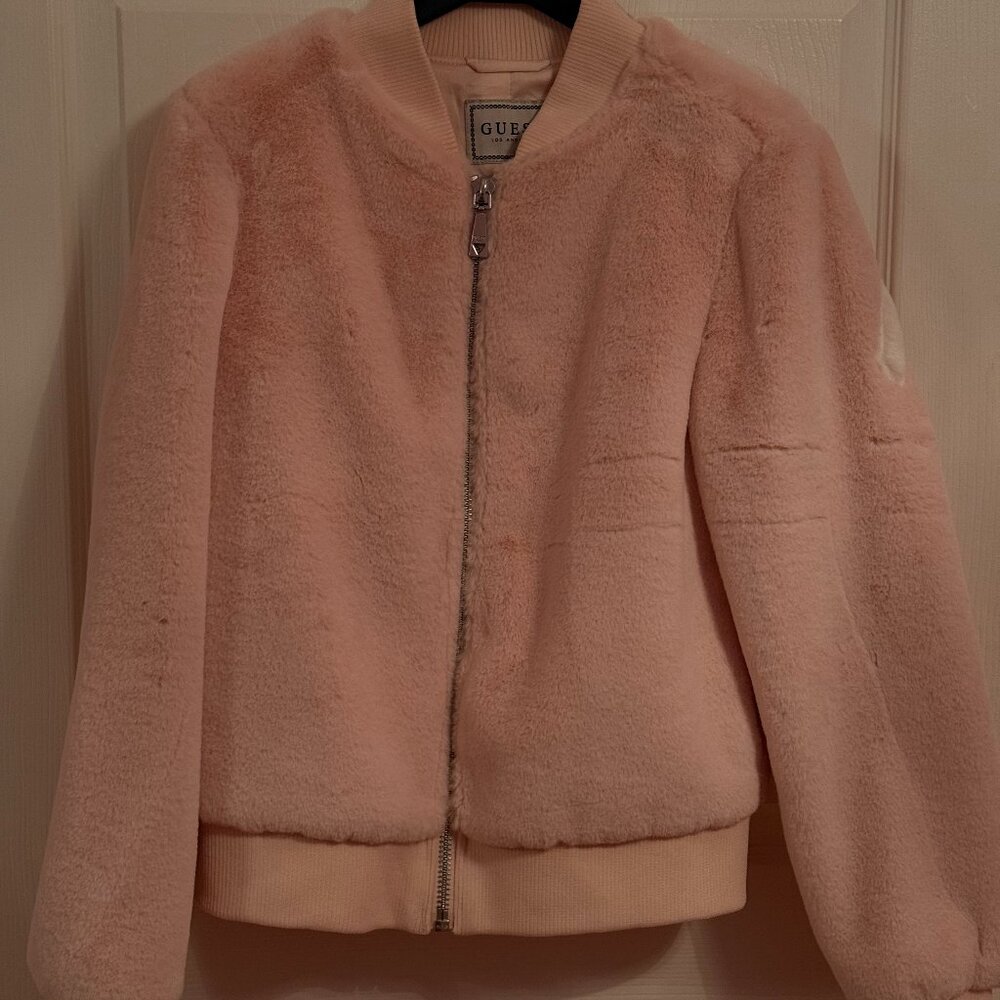 GUESS Los Angeles LIMITED EDITION Pink Zip-up Bomber Jacket